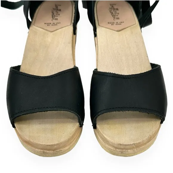 Loeffler Randall Limited Edition Heart LR Inke Low Ankle Wrap Clog Sandals sz 37