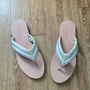 Loeffler Randall Shimmer Thong Sandals. Size-8.5
