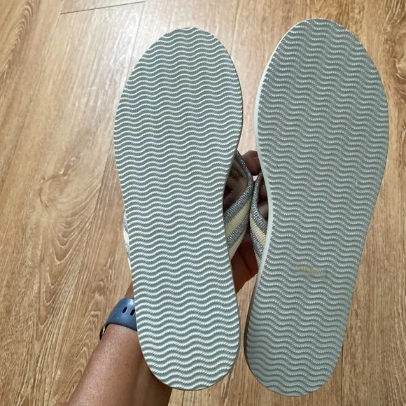Loeffler Randall Shimmer Thong Sandals. Size-8.5