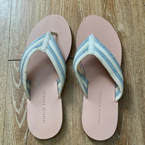 Loeffler Randall Shimmer Thong Sandals. Size-8.5