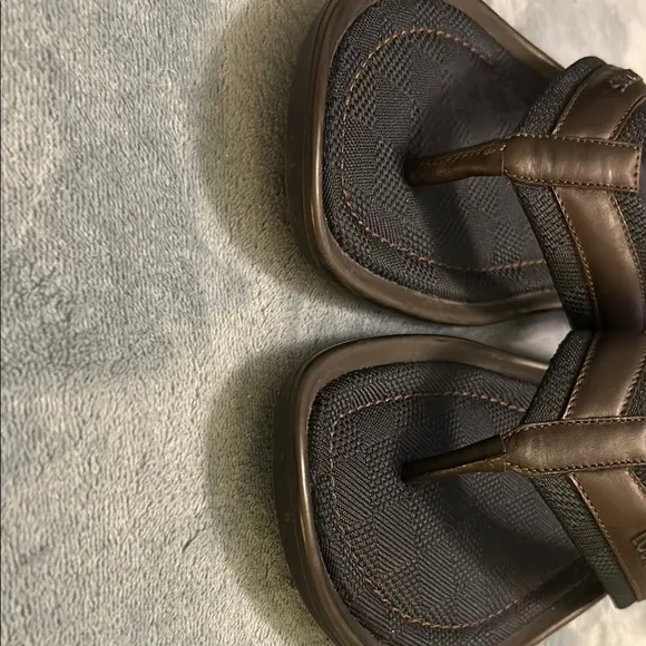 Louis Vuitton Men's Tulum blue/Brown Flip Flop size 11