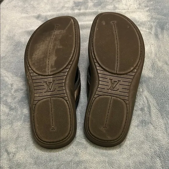 Louis Vuitton Men's Tulum blue/Brown Flip Flop size 11