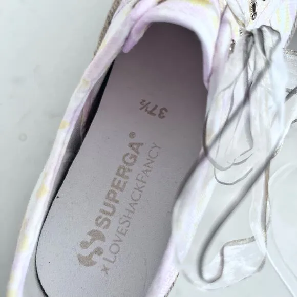 LoveShackFancy x Superga Platform Floral Canvas Sneaker size 7.5