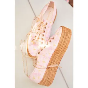 LoveShackFancy x Superga Platform Floral Canvas Sneaker size 7.5