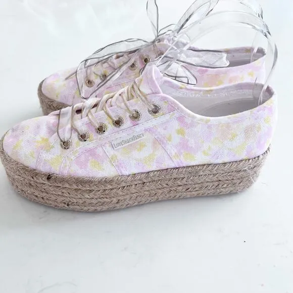 LoveShackFancy x Superga Platform Floral Canvas Sneaker size 7.5
