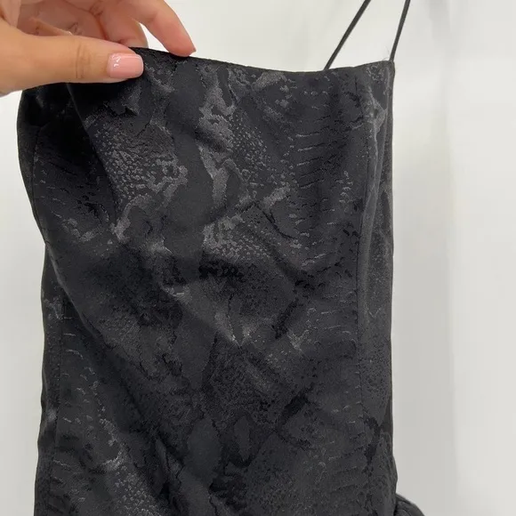 LPA REVOLVE BLACK PUFF STRAPPY BACK CORSET STYLE MINI PARTY COCKTAIL DRESS 2