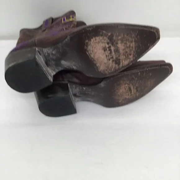 LSU Louisiana State University GameDay 13” Western Distressed Boots Size 6.5