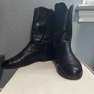 Lucchese Men’s  Black Western Cowboy Boots