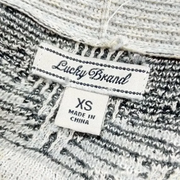 Lucky Brand | Aztec Print Knit Waterfall Cardigan