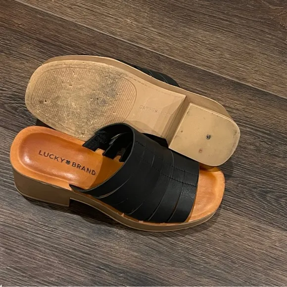 Lucky Brand Black Platform Sandals
