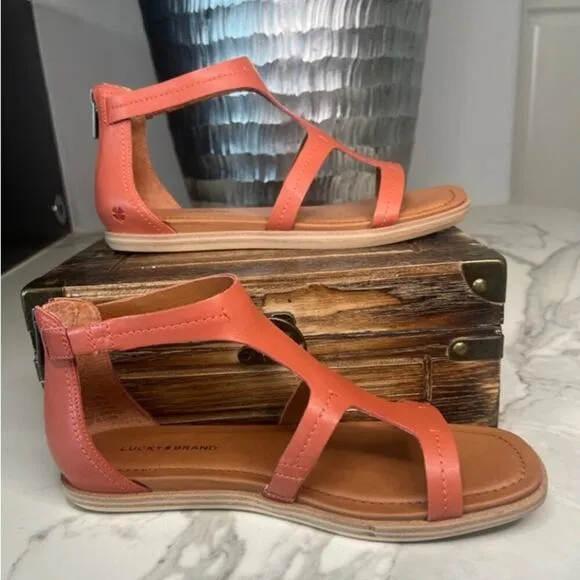 Lucky Brand Nayda Strap Sandals in Cognac