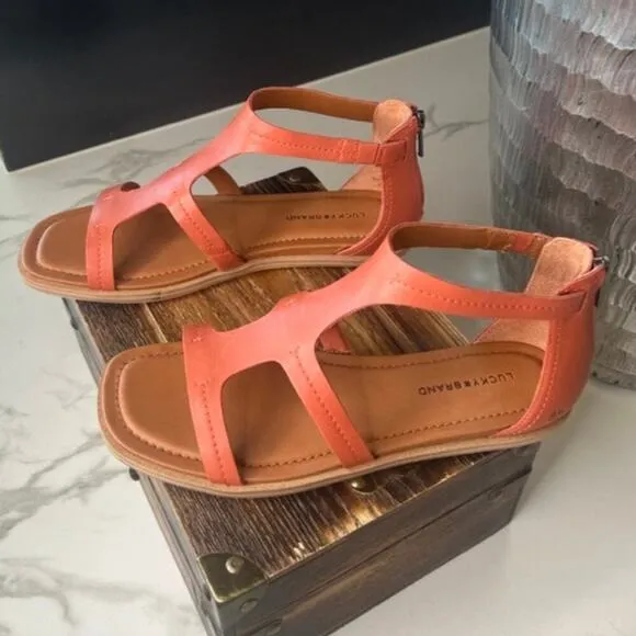 Lucky Brand Nayda Strap Sandals in Cognac