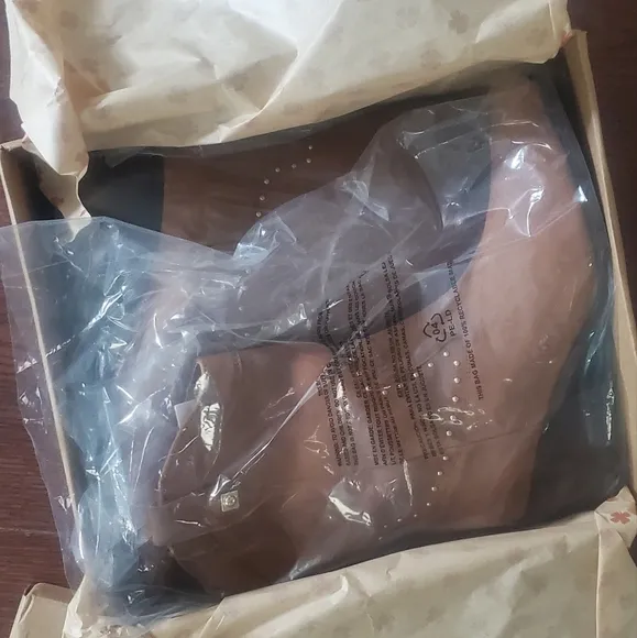 Lucky Brand Studded Western Cowgirl Mid Calf Leather Boots Sz 10M