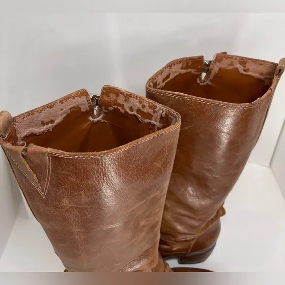 LUCKY BRAND Women’s Rollie Leather Boots in Tan Size 8M