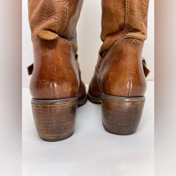 LUCKY BRAND Women’s Rollie Leather Boots in Tan Size 8M