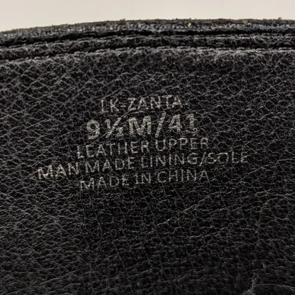 Lucky Brand Zanta Suede Wedge Heel Bootie Side Zipper Chunky Trendy Black 9.5