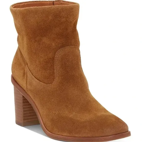 LUCKY BRANDJOZELYN SUEDE ROUND TOE MID-CALF BOOTS