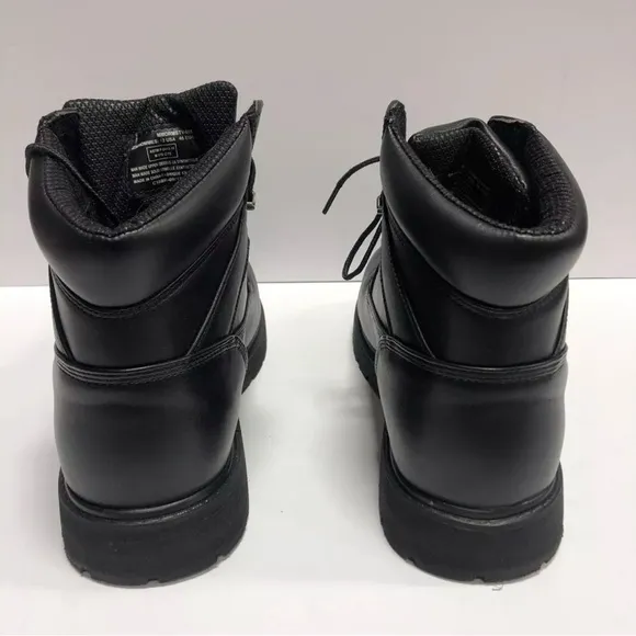 Lugz, Mortar Mid St, Black Leather Boots, Men’s Size 12M