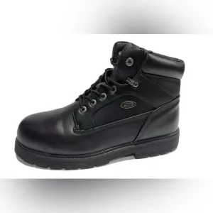 Lugz, Mortar Mid St, Black Leather Boots, Men’s Size 12M