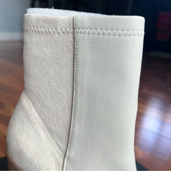 Lulu’s Mid-Calf Booties in Bone Color Size 11 New In Box