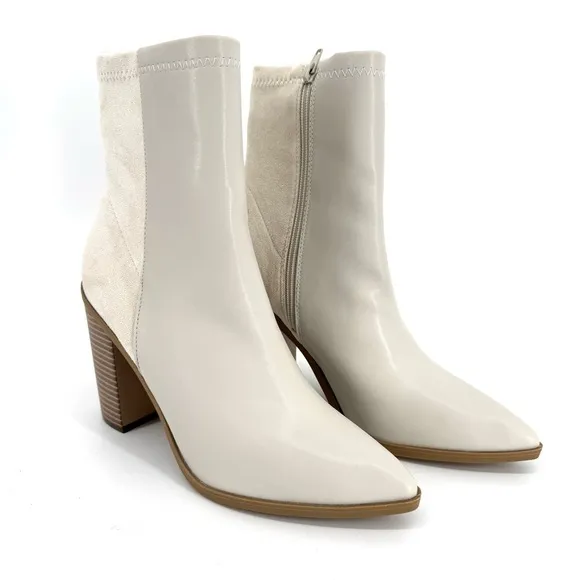 Lulu’s Mid-Calf Booties in Bone Color Size 11 New In Box