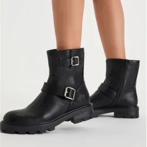 Madden Girl Fareway Paris Buckle Ankle Moto Boots