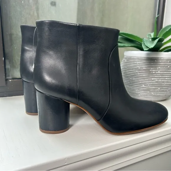 Madewell Black Ankle Boots with Chunky Heel