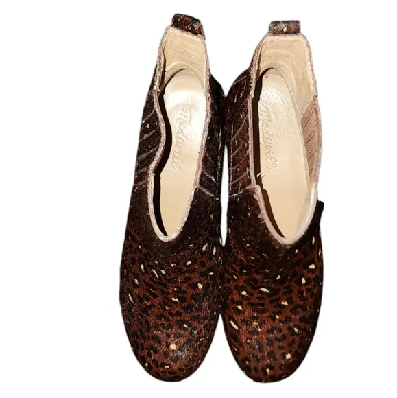 Madewell Clog Boot in Painted Leopard-Calf Hair Size 8.5