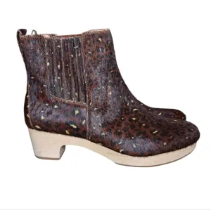 Madewell Clog Boot in Painted Leopard-Calf Hair Size 8.5