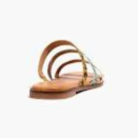Madewell Llana Strappy Sandals Flats Leather  Sz 5 Like New