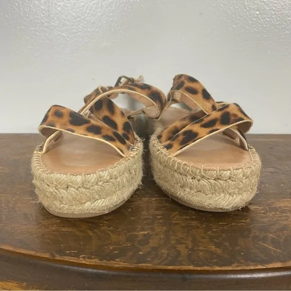 Madewell sandals The Malia Espadrille Sandal in Leopard Calf Hair