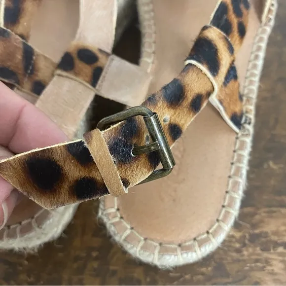 Madewell sandals The Malia Espadrille Sandal in Leopard Calf Hair