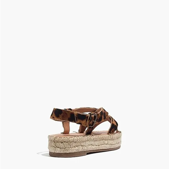 Madewell sandals The Malia Espadrille Sandal in Leopard Calf Hair
