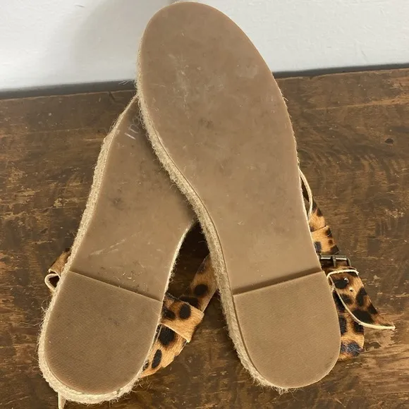 Madewell sandals The Malia Espadrille Sandal in Leopard Calf Hair