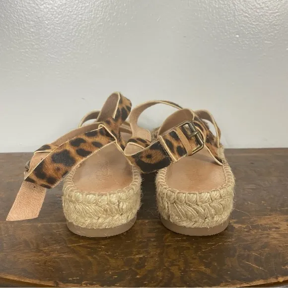 Madewell sandals The Malia Espadrille Sandal in Leopard Calf Hair