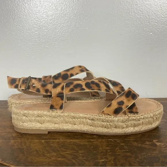 Madewell sandals The Malia Espadrille Sandal in Leopard Calf Hair