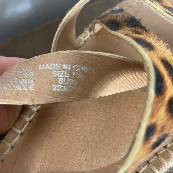 Madewell sandals The Malia Espadrille Sandal in Leopard Calf Hair
