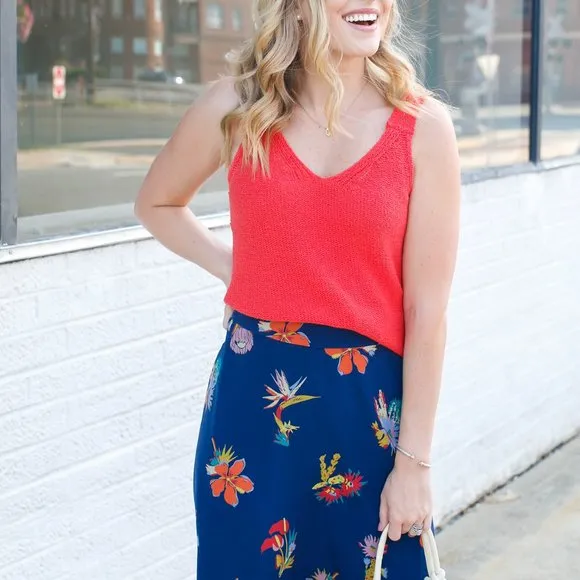 Madewell - Silk Atrium Midi Skirt in Bird of Paradise, Sz 4, Tropic Floral Night