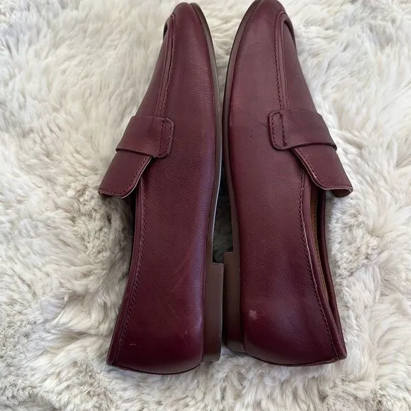 Madewell The Lacey Loafer in Leather Cabernet Size 5