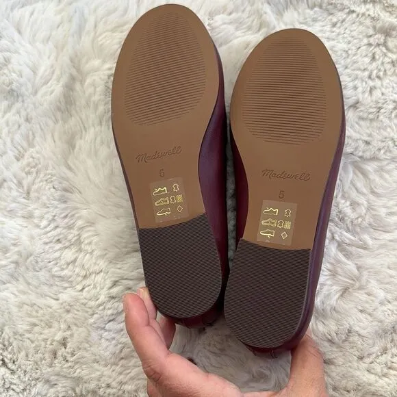 Madewell The Lacey Loafer in Leather Cabernet Size 5