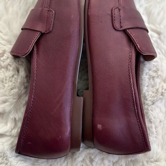 Madewell The Lacey Loafer in Leather Cabernet Size 5