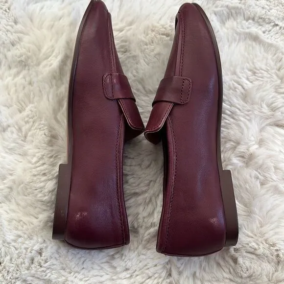 Madewell The Lacey Loafer in Leather Cabernet Size 5