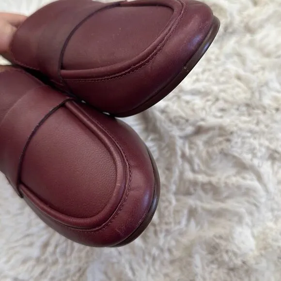 Madewell The Lacey Loafer in Leather Cabernet Size 5