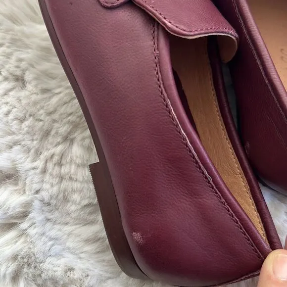 Madewell The Lacey Loafer in Leather Cabernet Size 5