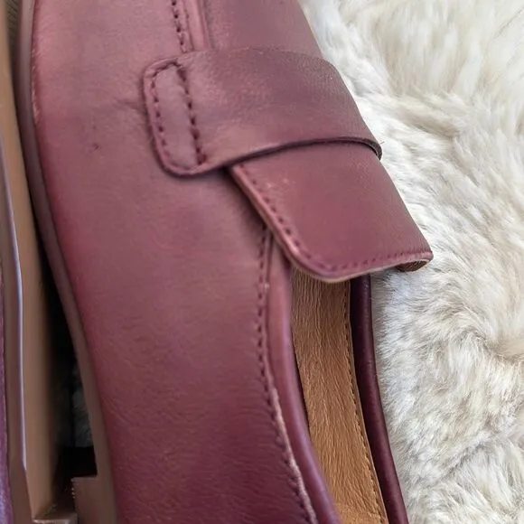 Madewell The Lacey Loafer in Leather Cabernet Size 5