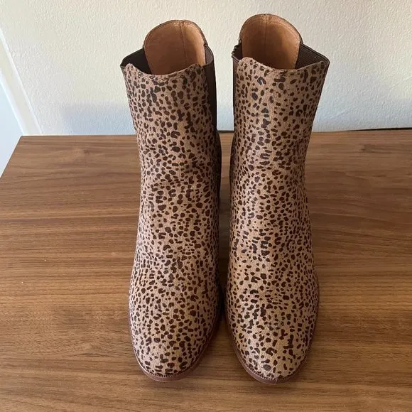 Madewell The Laura Chelsea Boot in Spotted Calf Hair Size 8
