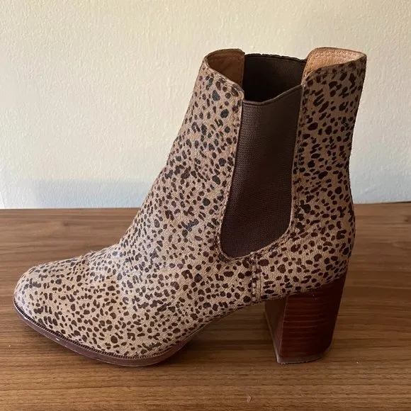 Madewell The Laura Chelsea Boot in Spotted Calf Hair Size 8
