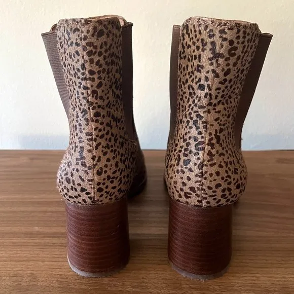 Madewell The Laura Chelsea Boot in Spotted Calf Hair Size 8