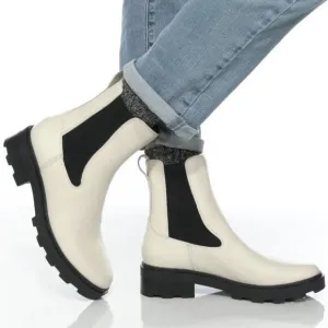 Madewell The Wyckoff Chelsea Lug Sole Boots Size 9.5 Pale Parchment LEATHER NEW
