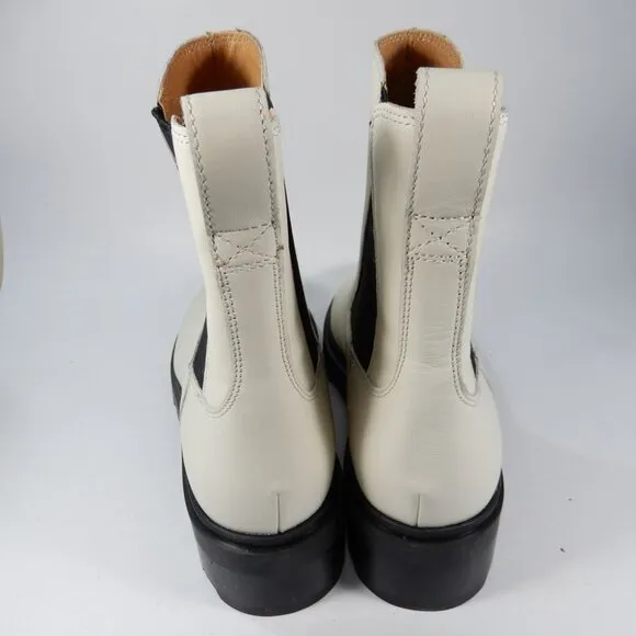 Madewell The Wyckoff Chelsea Lug Sole Boots Size 9.5 Pale Parchment LEATHER NEW